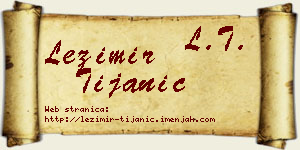 Ležimir Tijanić vizit kartica